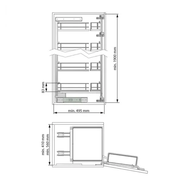 Kit Colonne Despensero Amovible Ligne Compact