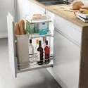 Support à Bouteilles et Pain Amovible 3 Hauteurs Compact