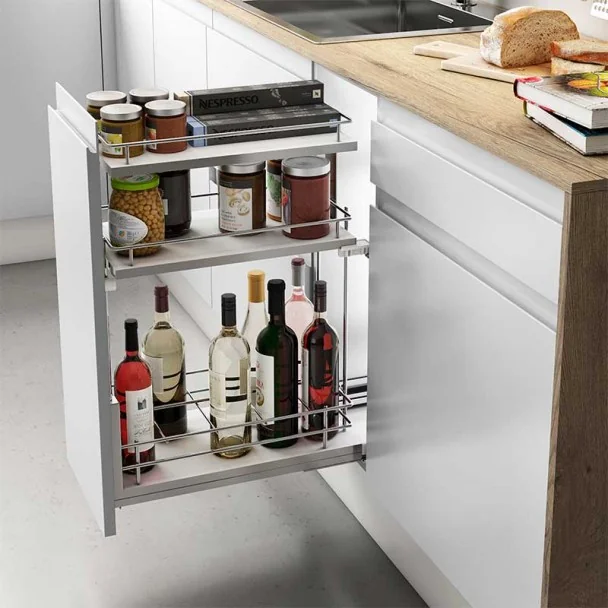 Support à Bouteilles Amovible 3 Hauteurs Compact
