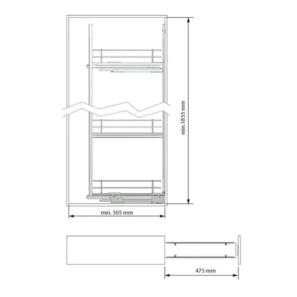 Kit Colonne Coulissante Slim Compact