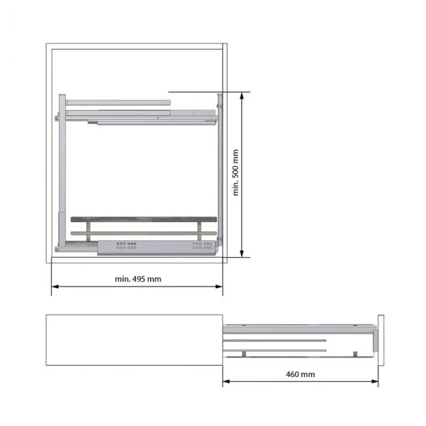 Combiné Porte Torchon Flat Chrome