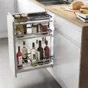 Support à Bouteilles Amovible 3 Hauteurs Flat Chrome