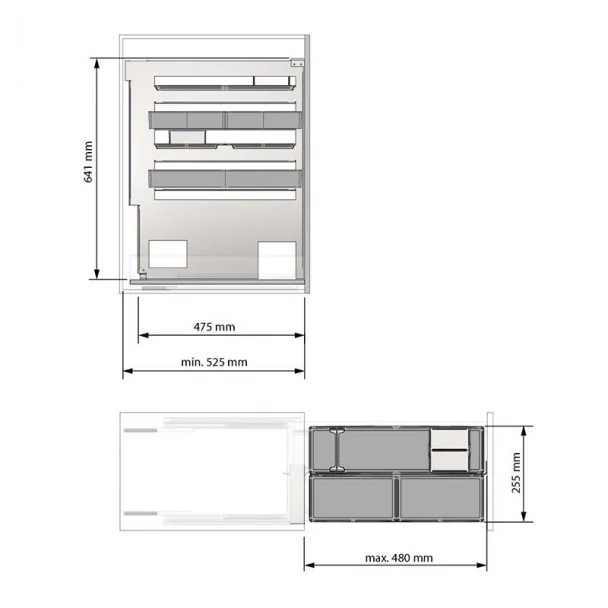 Garde-Manger pour Tiroir Flat Anthracite