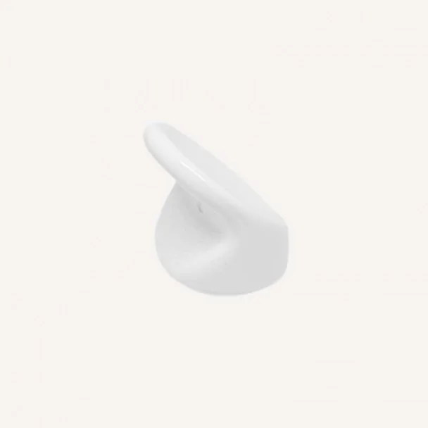 Bouton de Zamak Blanc Mat 3501