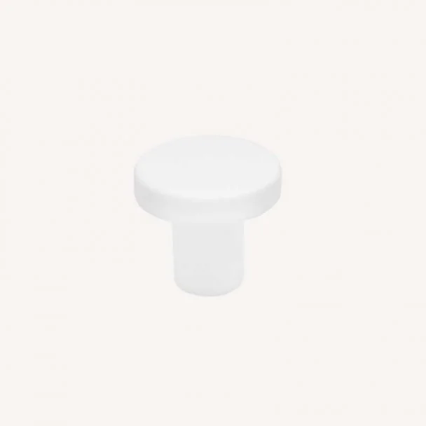 Bouton de Zamak Blanc Mat 2078E