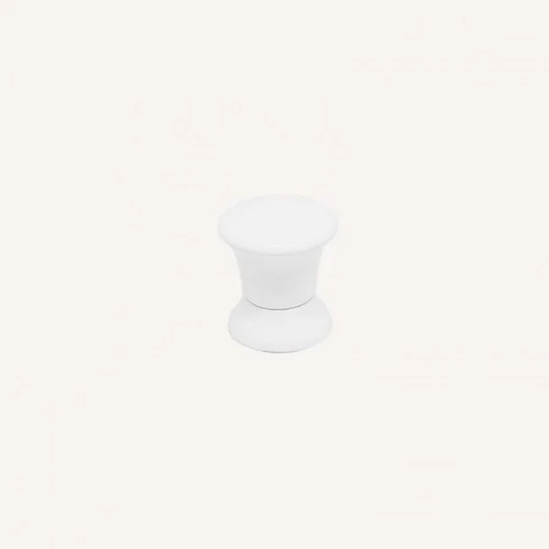 Bouton de Zamak Blanc Mat, 3426