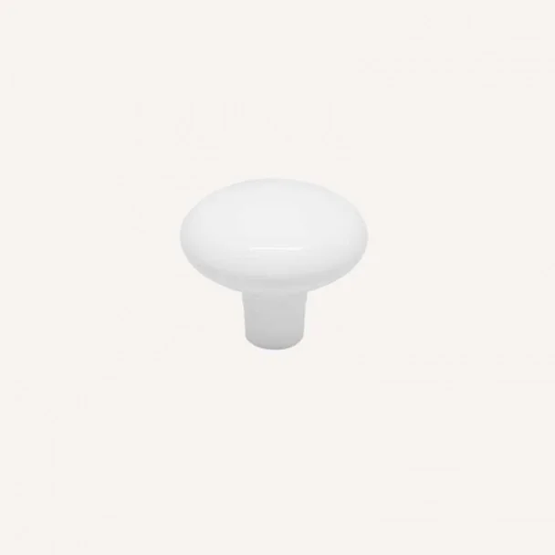 Bouton de Zamak Blanc Mat 3458