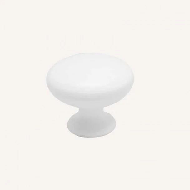 Bouton de Zamak Blanc Mat, 3505