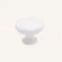 Bouton de Zamak Blanc Mat, 3505