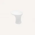 Bouton de Zamak Blanc Mat 3497