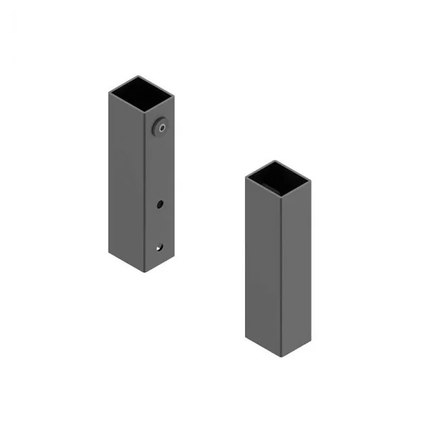 Jeu Supports Panier Colonne Amovible Anthracite