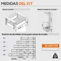Bloc-Tiroir Intérieur Gris 30 kg Tandembox Antaro D pour Cuisine
