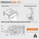 Bloc-Tiroir Intérieur Blanc 65 kg Tandembox Antaro D pour Cuisine