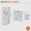 Embase en Croix avec Excentrique Onyx