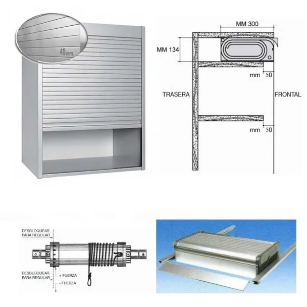 Kit Aveugle Aluminium Acier Brossé