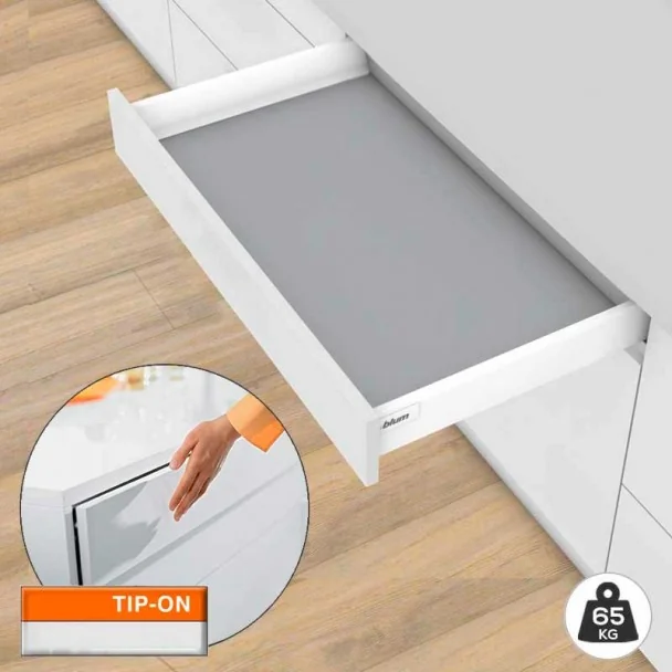 Tiroir Blanc TIP-ON BLUMOTION 65 kg Tandembox Antaro M