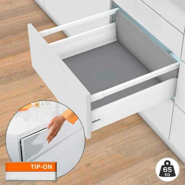 Bloc-Tiroir Blanc TIP-ON BLUMOTION 65 kg Tandembox Antaro D