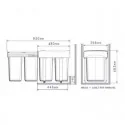 Poubelle amovible 40 L pour Meuble de 300 mm
