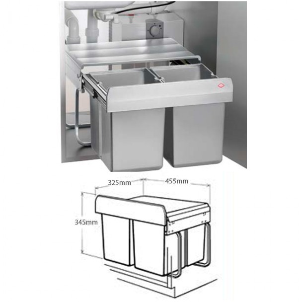 Poubelle DOUBLE-SHORTY