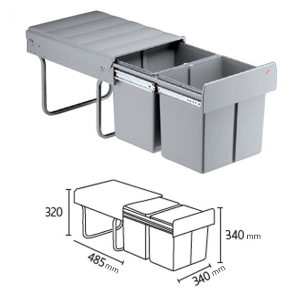 Poubelle Manuelle DOUBLE MASTER
