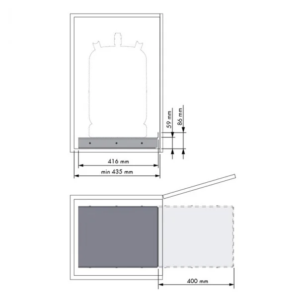 Plateforme Amovible pour Bouteille de Butane Ligne Classique